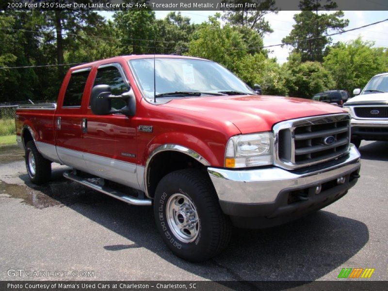 Toreador Red Metallic / Medium Flint 2002 Ford F250 Super Duty Lariat Crew Cab 4x4