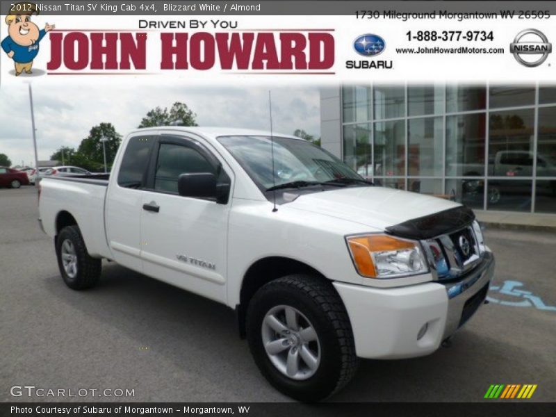 Blizzard White / Almond 2012 Nissan Titan SV King Cab 4x4