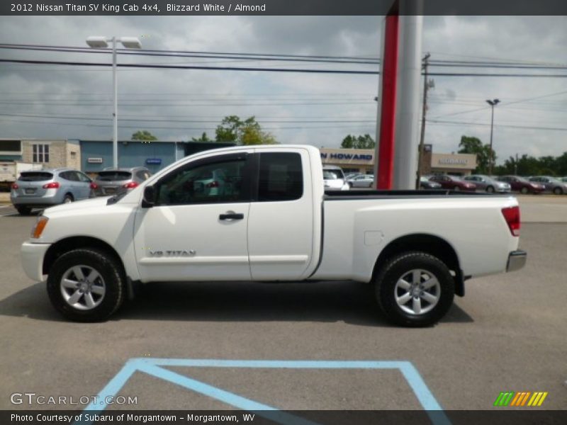 Blizzard White / Almond 2012 Nissan Titan SV King Cab 4x4