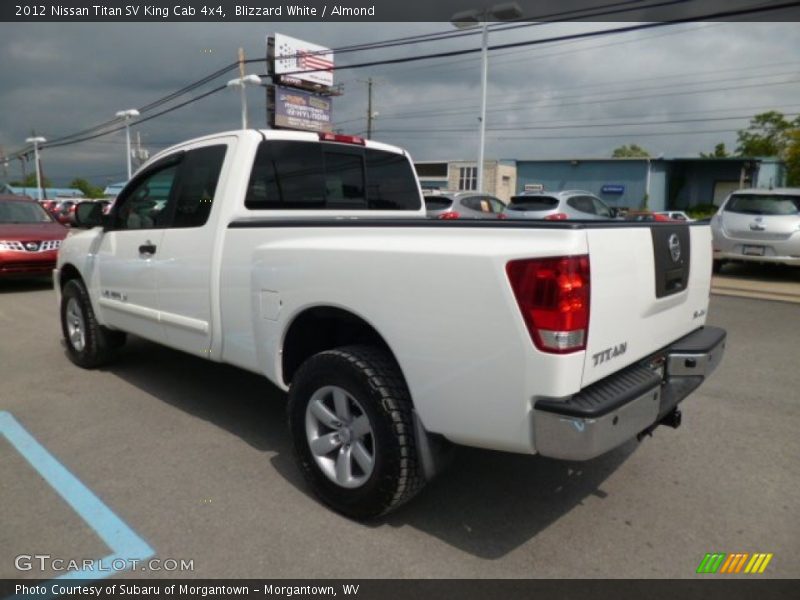 Blizzard White / Almond 2012 Nissan Titan SV King Cab 4x4