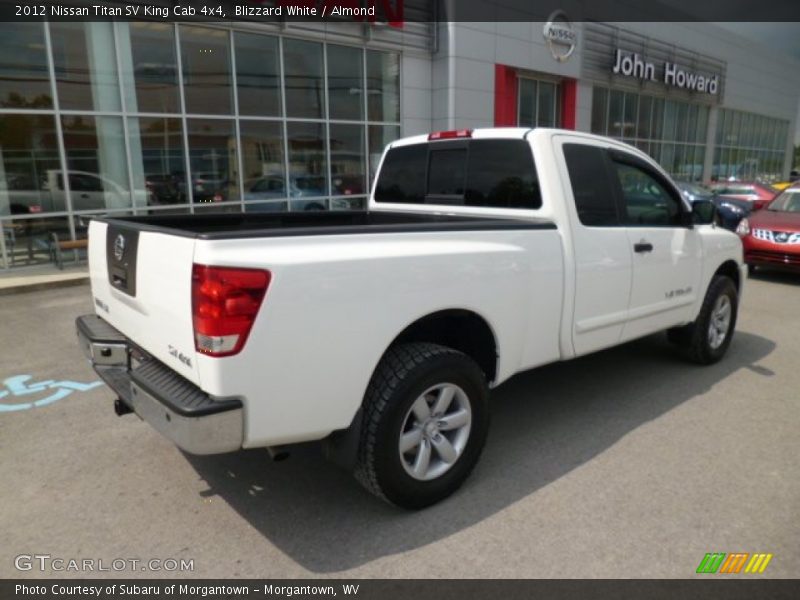 Blizzard White / Almond 2012 Nissan Titan SV King Cab 4x4
