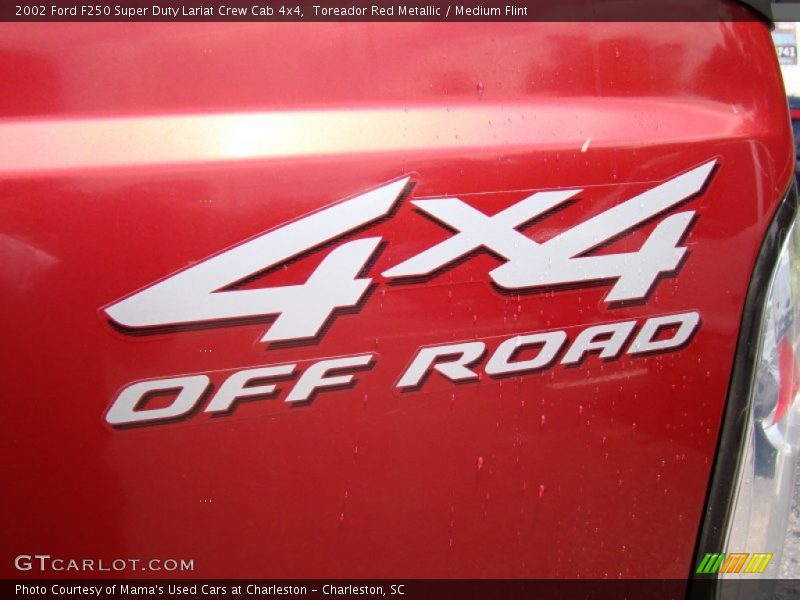 Toreador Red Metallic / Medium Flint 2002 Ford F250 Super Duty Lariat Crew Cab 4x4