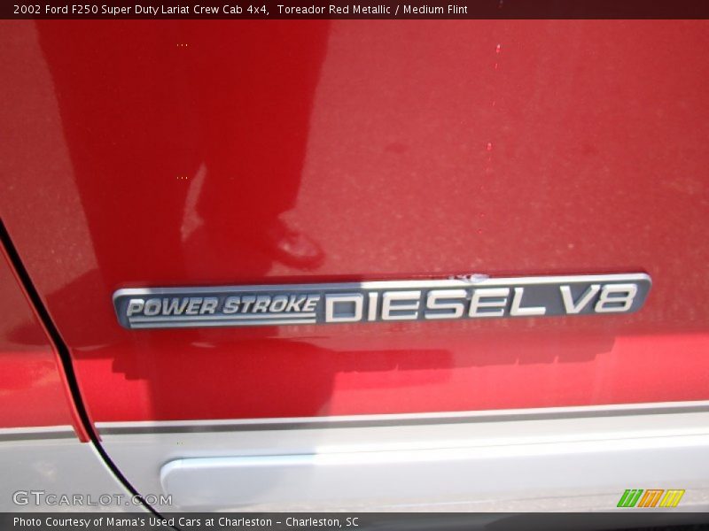 Toreador Red Metallic / Medium Flint 2002 Ford F250 Super Duty Lariat Crew Cab 4x4