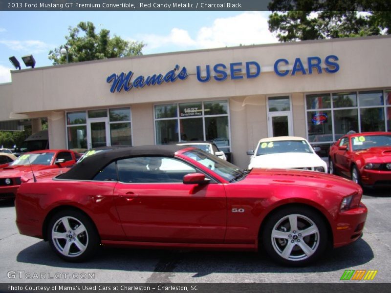 Red Candy Metallic / Charcoal Black 2013 Ford Mustang GT Premium Convertible