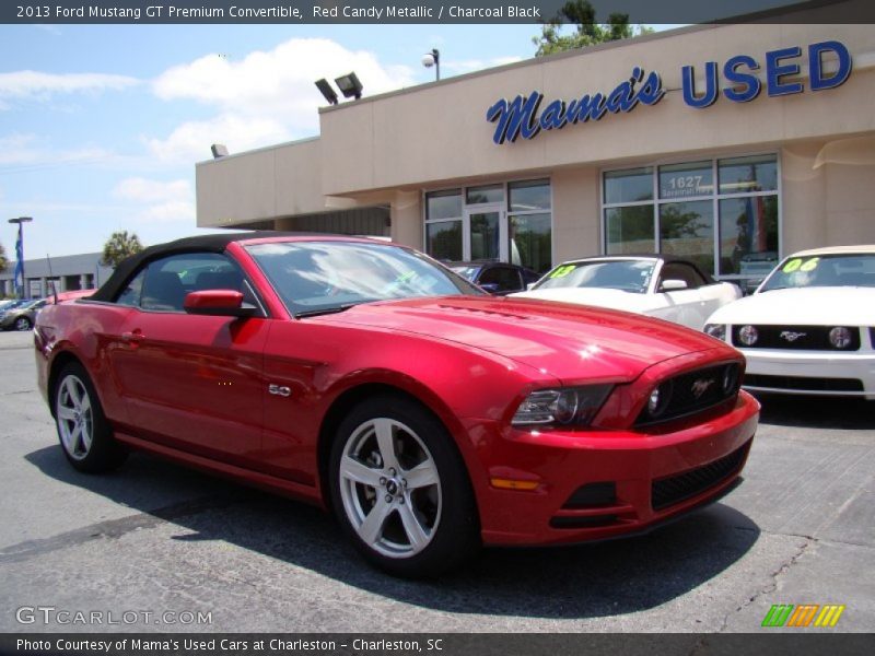 Red Candy Metallic / Charcoal Black 2013 Ford Mustang GT Premium Convertible