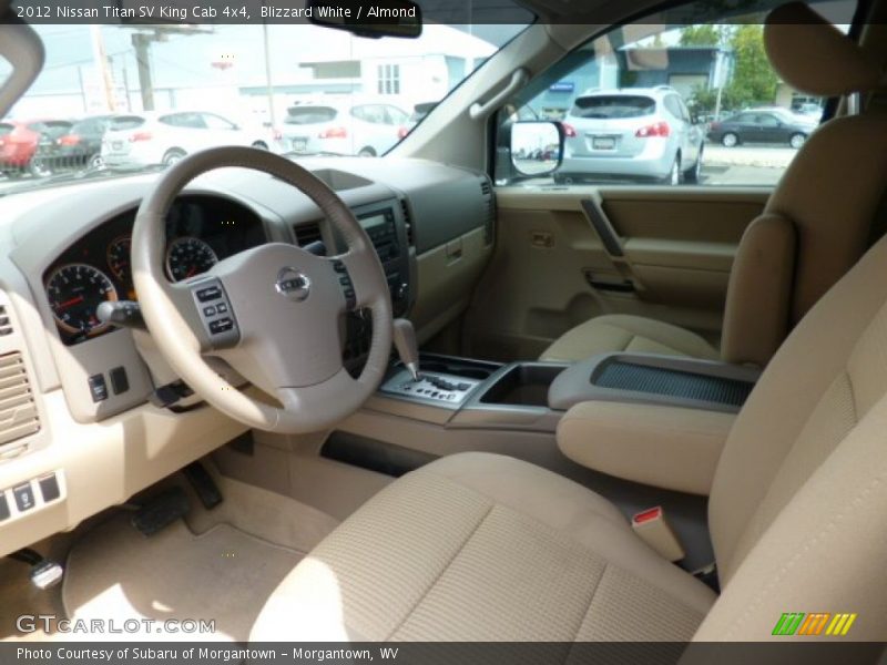 Blizzard White / Almond 2012 Nissan Titan SV King Cab 4x4