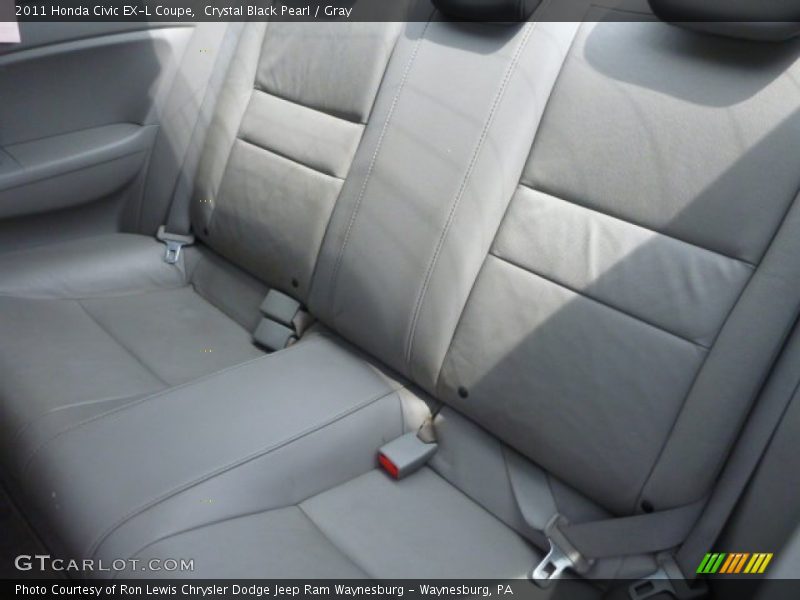 Crystal Black Pearl / Gray 2011 Honda Civic EX-L Coupe