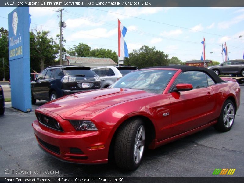 Red Candy Metallic / Charcoal Black 2013 Ford Mustang GT Premium Convertible