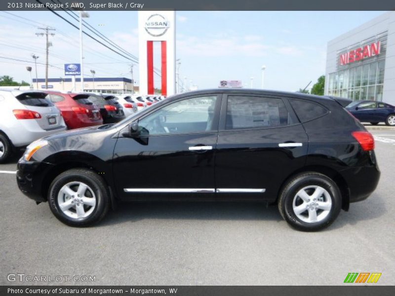 Super Black / Gray 2013 Nissan Rogue S AWD