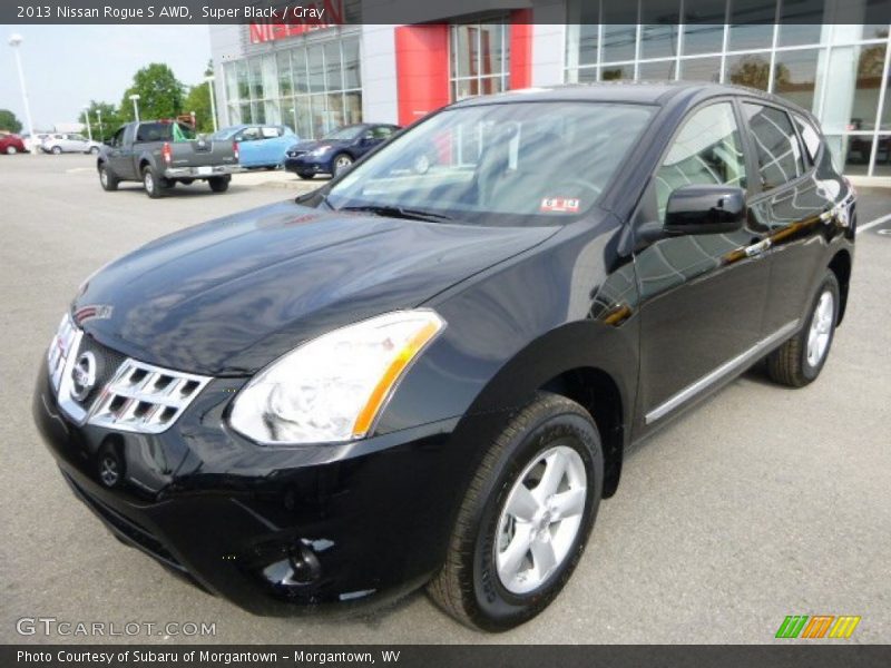Super Black / Gray 2013 Nissan Rogue S AWD