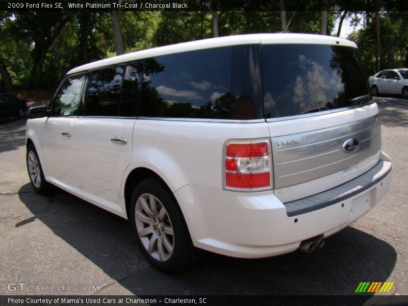 White Platinum Tri-Coat / Charcoal Black 2009 Ford Flex SE