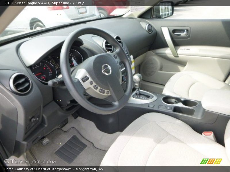 Super Black / Gray 2013 Nissan Rogue S AWD