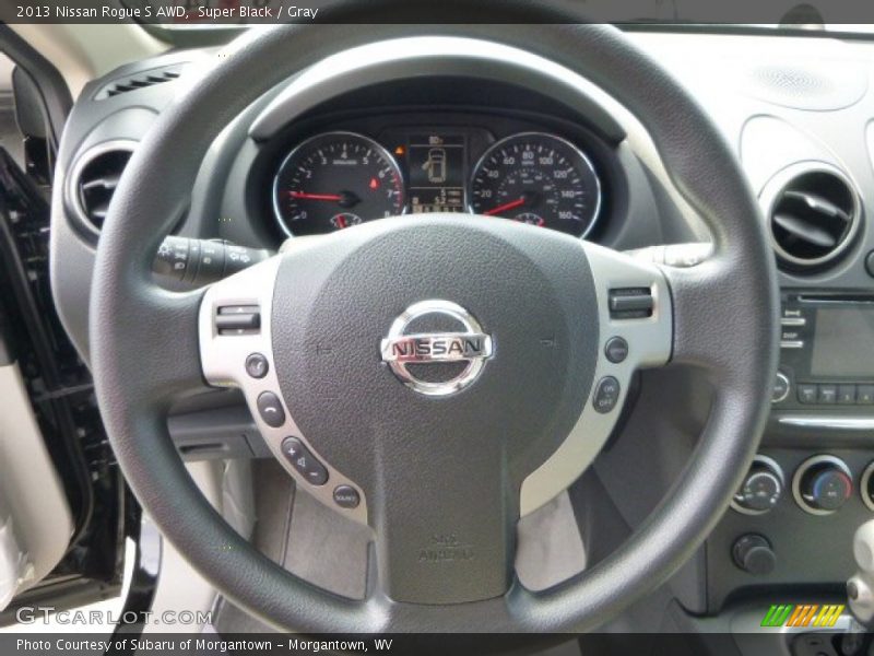 Super Black / Gray 2013 Nissan Rogue S AWD