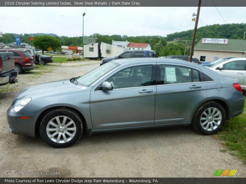 Silver Steel Metallic / Dark Slate Gray 2010 Chrysler Sebring Limited Sedan