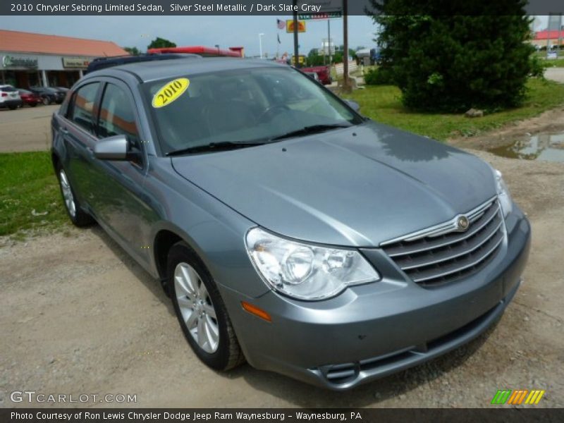 Silver Steel Metallic / Dark Slate Gray 2010 Chrysler Sebring Limited Sedan