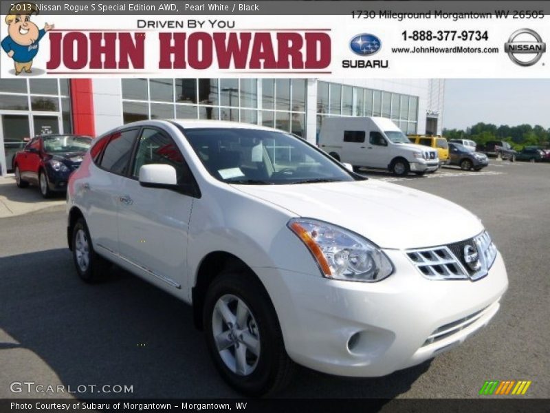 Pearl White / Black 2013 Nissan Rogue S Special Edition AWD