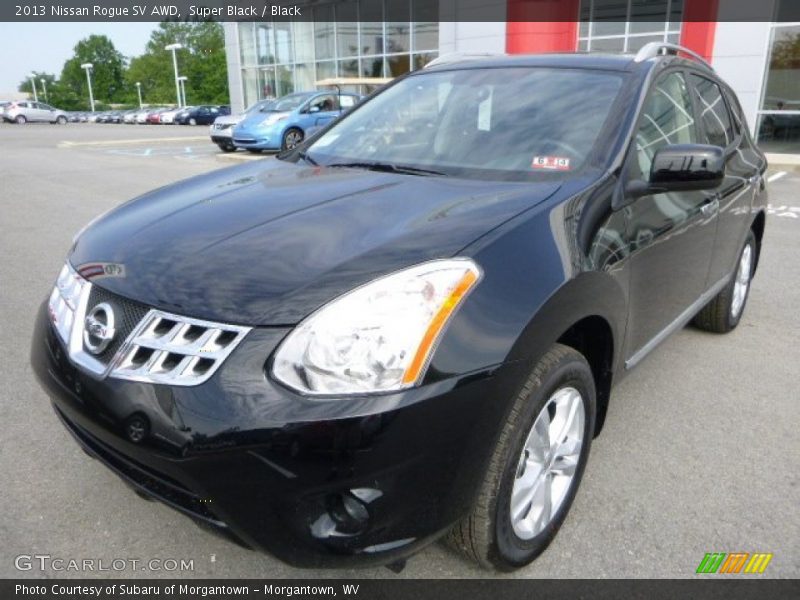 Super Black / Black 2013 Nissan Rogue SV AWD