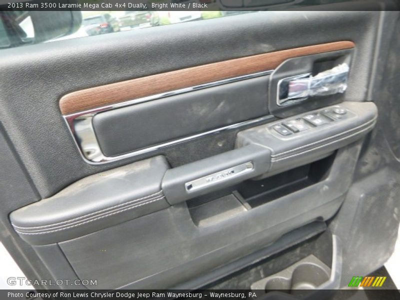 Bright White / Black 2013 Ram 3500 Laramie Mega Cab 4x4 Dually