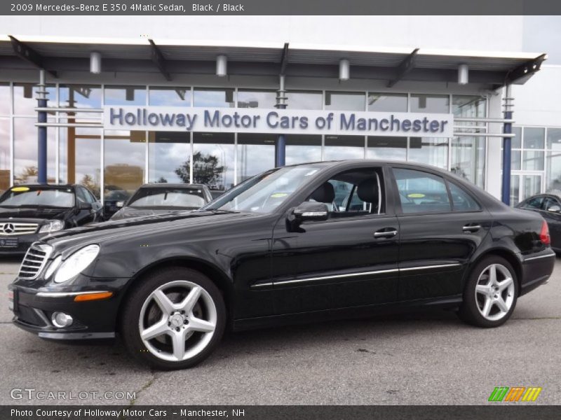 Black / Black 2009 Mercedes-Benz E 350 4Matic Sedan