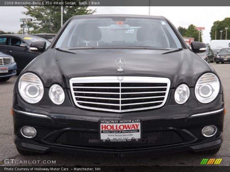 Black / Black 2009 Mercedes-Benz E 350 4Matic Sedan
