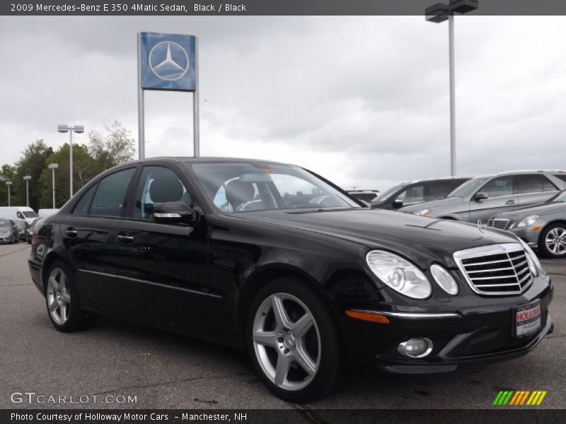 Black / Black 2009 Mercedes-Benz E 350 4Matic Sedan