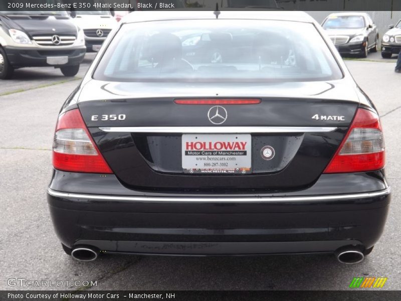 Black / Black 2009 Mercedes-Benz E 350 4Matic Sedan