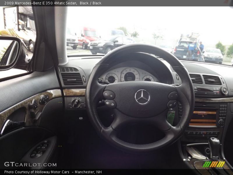 Black / Black 2009 Mercedes-Benz E 350 4Matic Sedan
