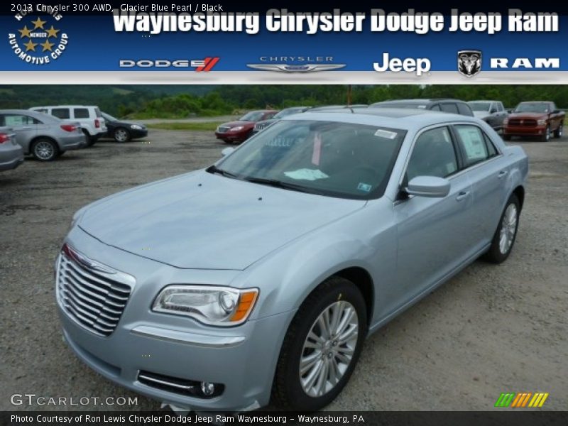 Glacier Blue Pearl / Black 2013 Chrysler 300 AWD