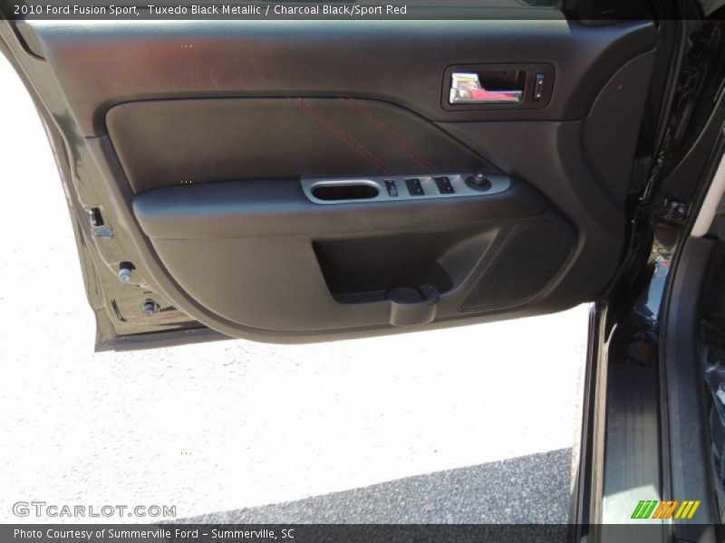 Tuxedo Black Metallic / Charcoal Black/Sport Red 2010 Ford Fusion Sport