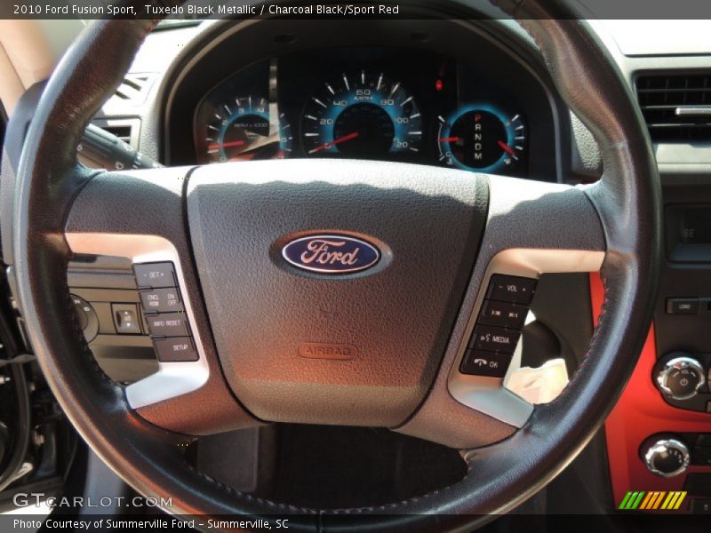 Tuxedo Black Metallic / Charcoal Black/Sport Red 2010 Ford Fusion Sport