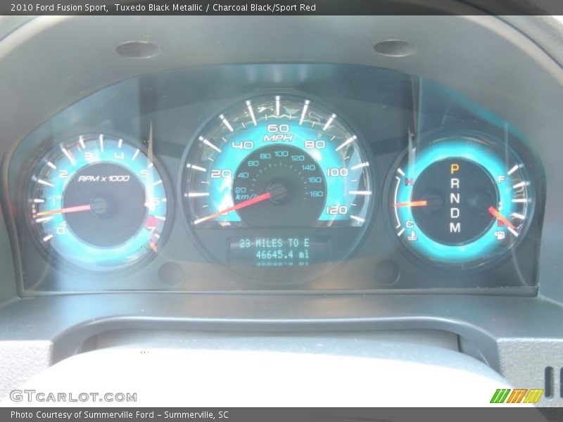 Tuxedo Black Metallic / Charcoal Black/Sport Red 2010 Ford Fusion Sport
