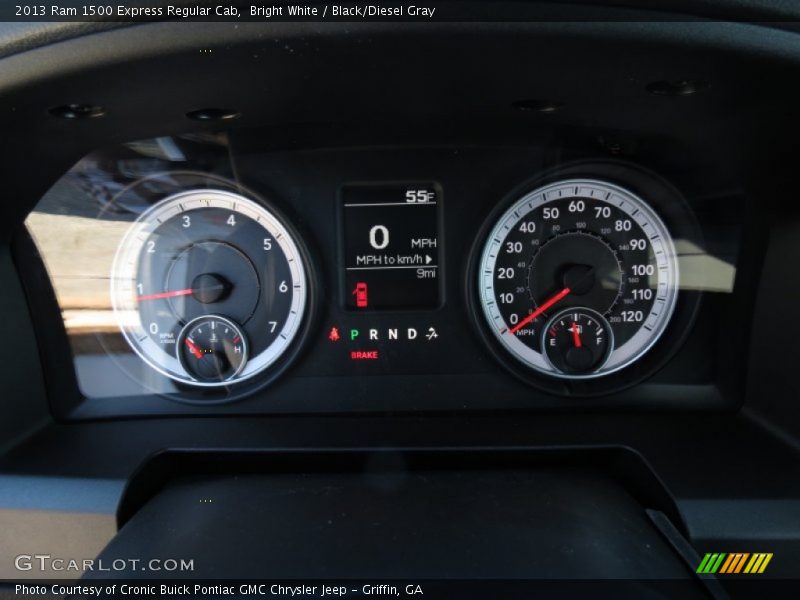 Bright White / Black/Diesel Gray 2013 Ram 1500 Express Regular Cab