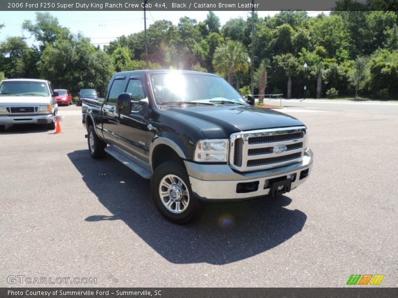 Black / Castano Brown Leather 2006 Ford F250 Super Duty King Ranch Crew Cab 4x4