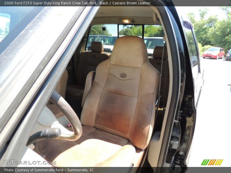 Black / Castano Brown Leather 2006 Ford F250 Super Duty King Ranch Crew Cab 4x4