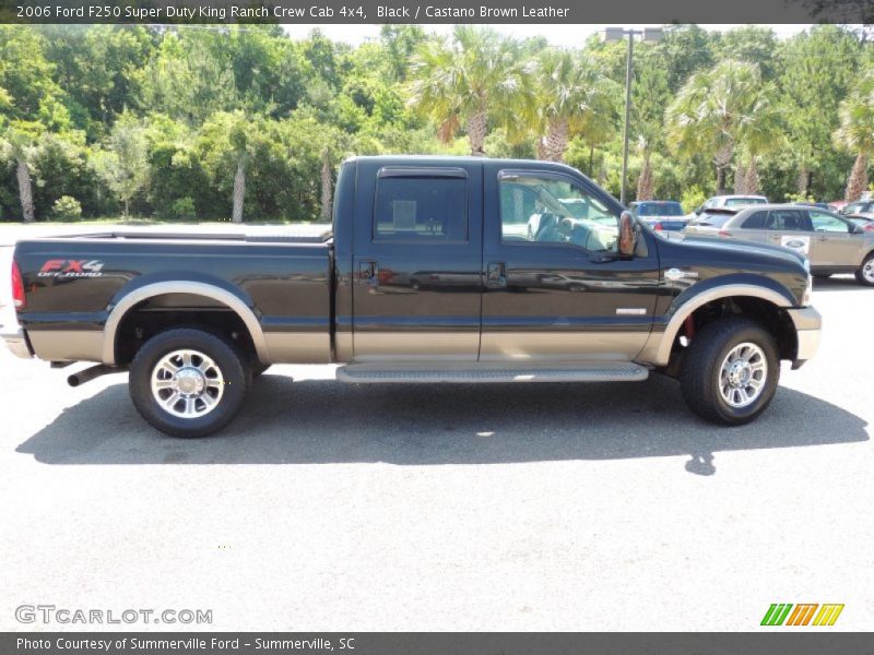 Black / Castano Brown Leather 2006 Ford F250 Super Duty King Ranch Crew Cab 4x4
