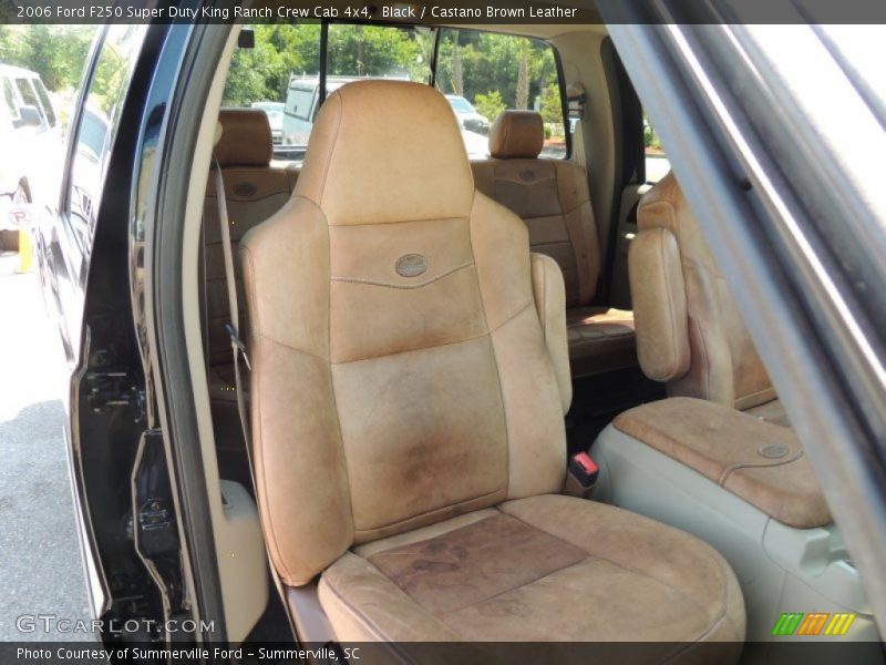 Black / Castano Brown Leather 2006 Ford F250 Super Duty King Ranch Crew Cab 4x4