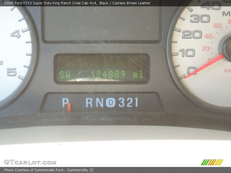 Black / Castano Brown Leather 2006 Ford F250 Super Duty King Ranch Crew Cab 4x4
