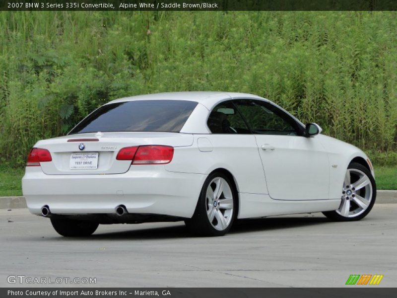 Alpine White / Saddle Brown/Black 2007 BMW 3 Series 335i Convertible