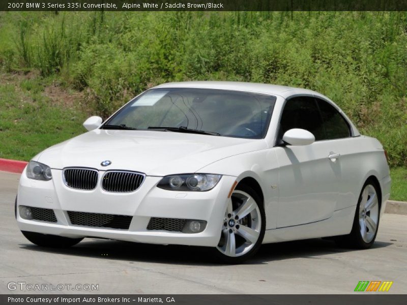 Alpine White / Saddle Brown/Black 2007 BMW 3 Series 335i Convertible