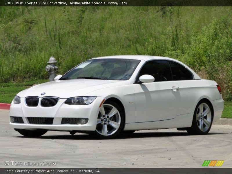 Alpine White / Saddle Brown/Black 2007 BMW 3 Series 335i Convertible