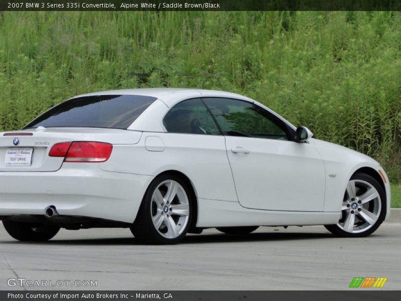 Alpine White / Saddle Brown/Black 2007 BMW 3 Series 335i Convertible