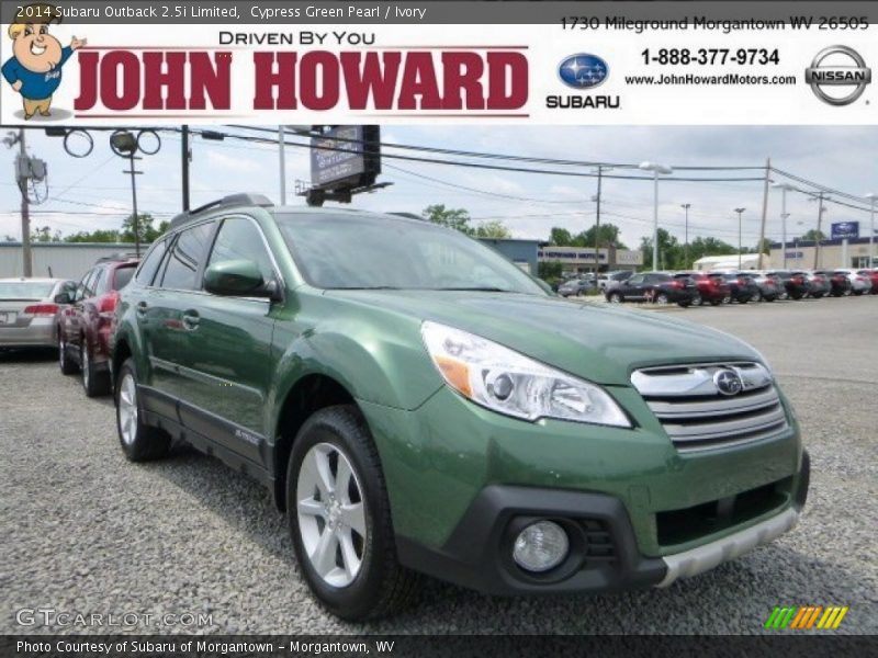 Cypress Green Pearl / Ivory 2014 Subaru Outback 2.5i Limited