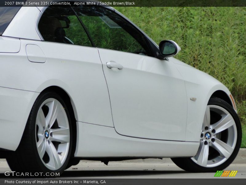Alpine White / Saddle Brown/Black 2007 BMW 3 Series 335i Convertible