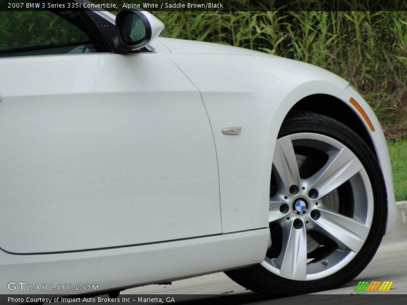 Alpine White / Saddle Brown/Black 2007 BMW 3 Series 335i Convertible