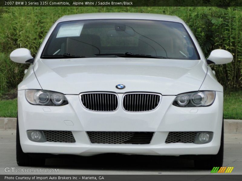 Alpine White / Saddle Brown/Black 2007 BMW 3 Series 335i Convertible