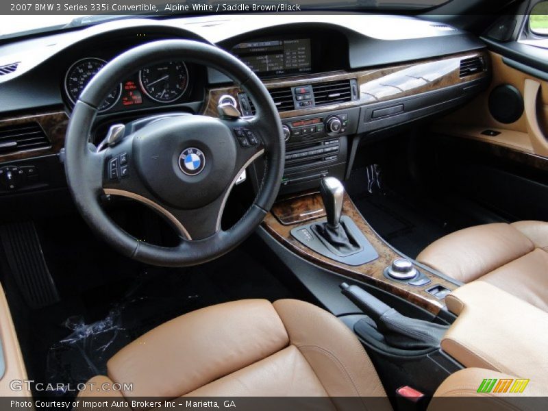 Alpine White / Saddle Brown/Black 2007 BMW 3 Series 335i Convertible