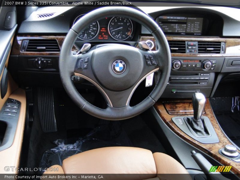 Alpine White / Saddle Brown/Black 2007 BMW 3 Series 335i Convertible
