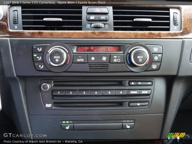 Alpine White / Saddle Brown/Black 2007 BMW 3 Series 335i Convertible