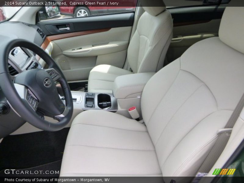 Front Seat of 2014 Outback 2.5i Limited