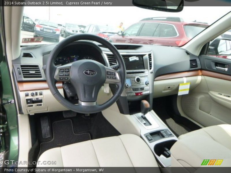 Ivory Interior - 2014 Outback 2.5i Limited 